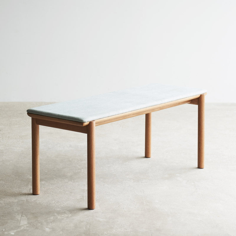 Folk Bench | Oak Frame - Bespoke Fabric