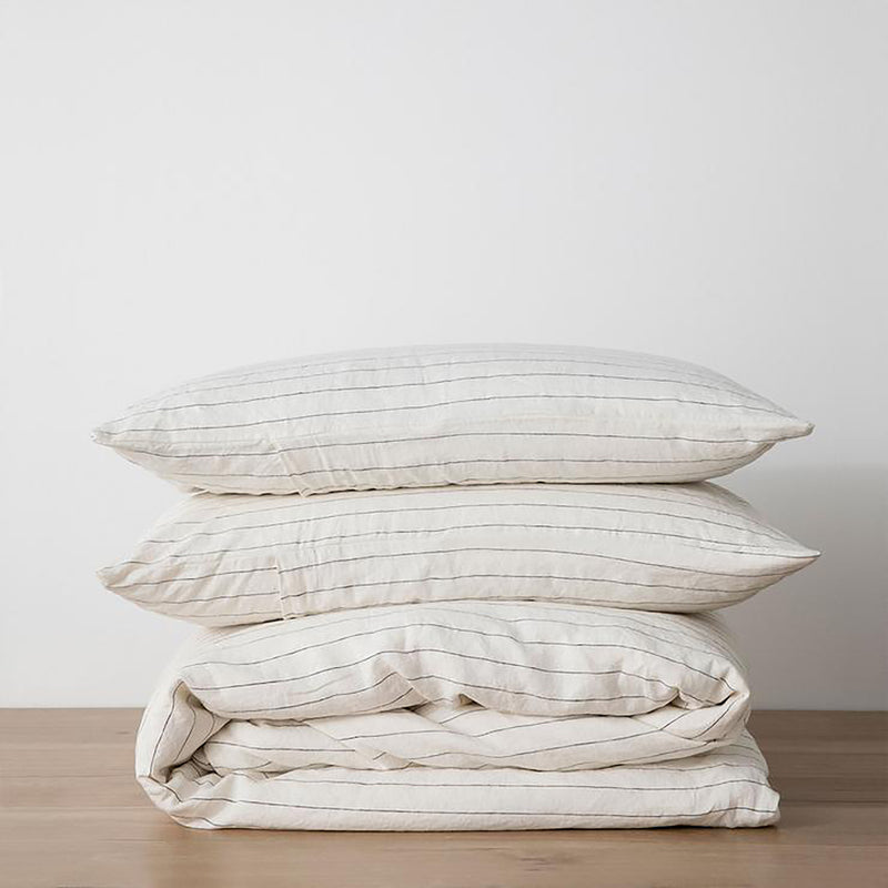 Linen Duvet Set | Pencil Stripe - Originals Furniture