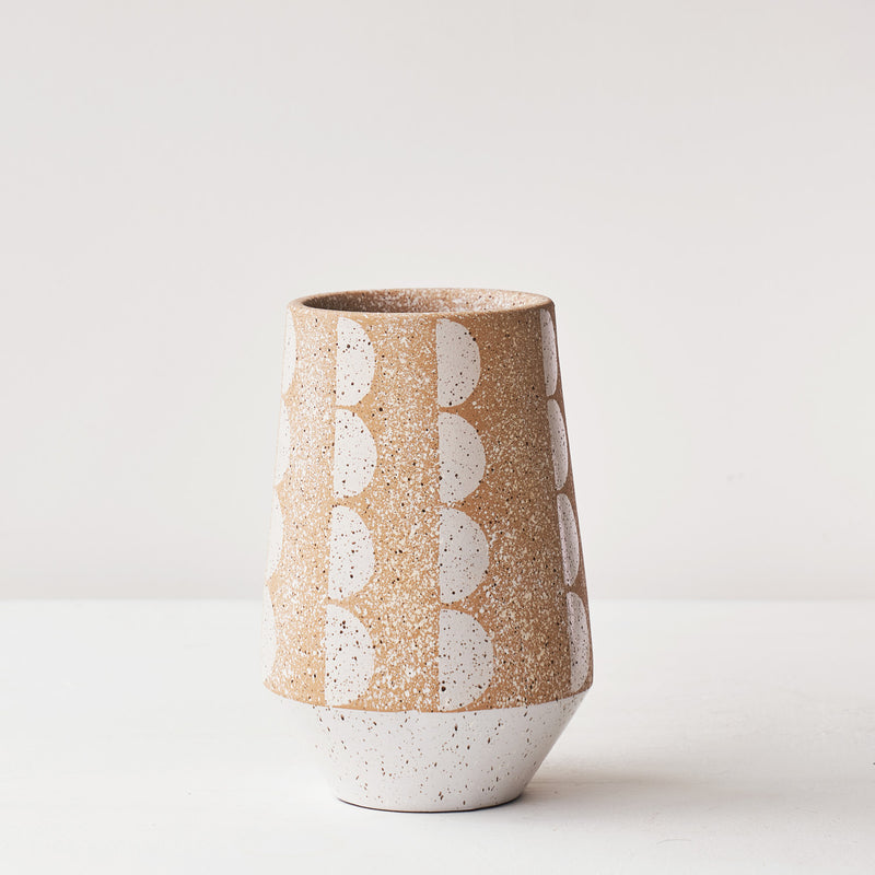 Vase | Cadence - Brown/White