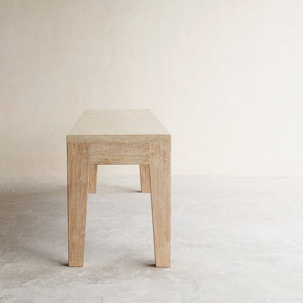 Catalina Dining Bench | Java Teak - Whitewash