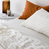 Linen Duvet Set | Pencil Stripe (King Size) - Originals Furniture