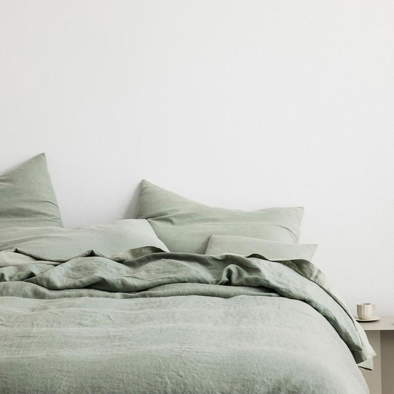 Linen Duvet Set | Sage (King Size)