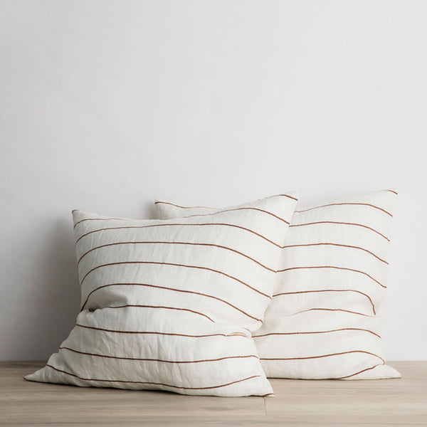 Cushion Linen | Cedar Stripe (65 x 65cm)