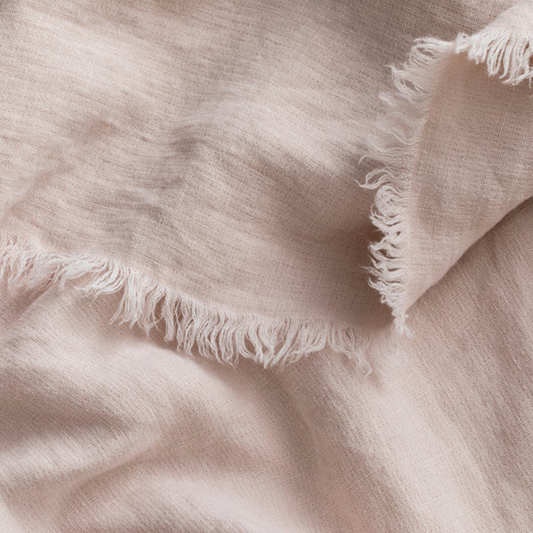 Cultiver freya throw linen in blush, 100% pure linen - $200