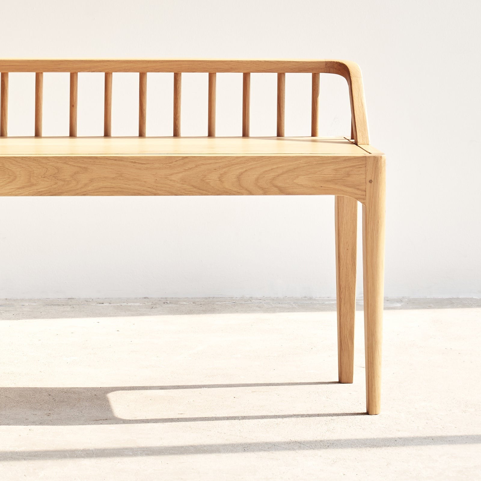 Ethnicraft Oak Bench | Spindle – Originals Furniture