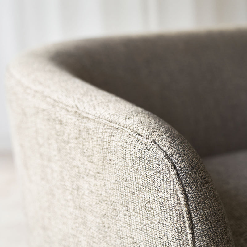 Ethnicraft Ellipse 3 Seater Fabric Sofa | Grey