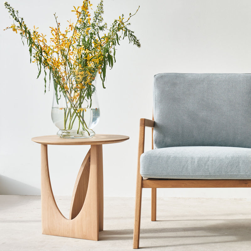 Geometric Side Table | Oak - Natural