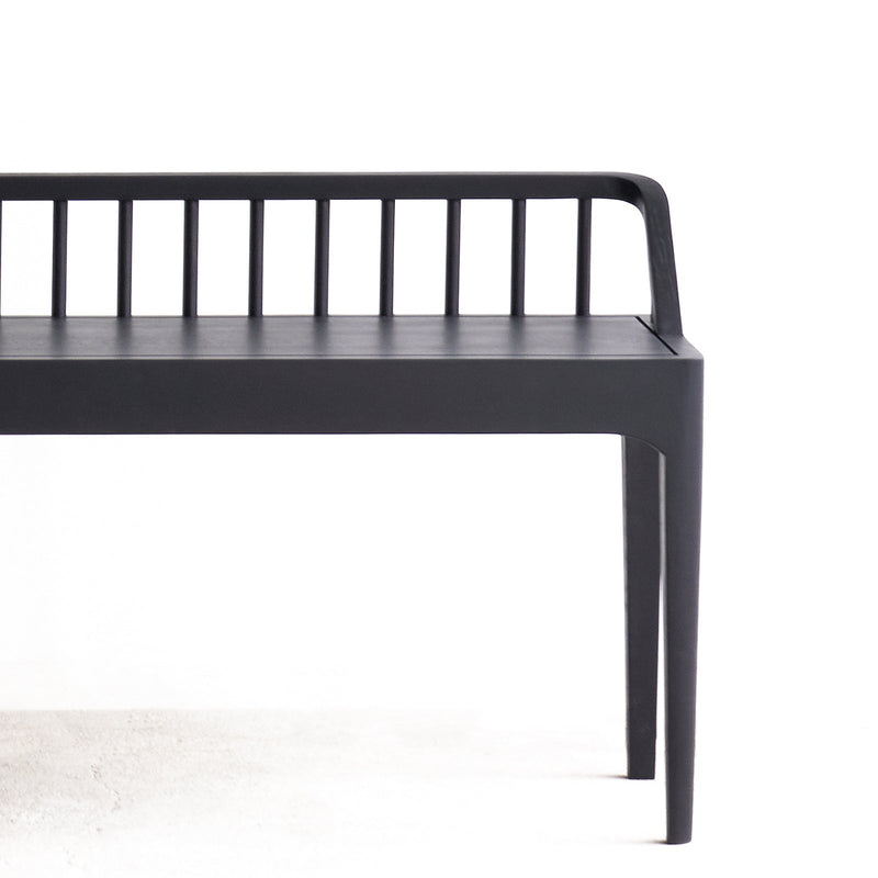 Spindle Bench | Oak - Black