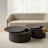 Roller Max Coffee Table | Mahogany Dark Brown - Large (80cm)