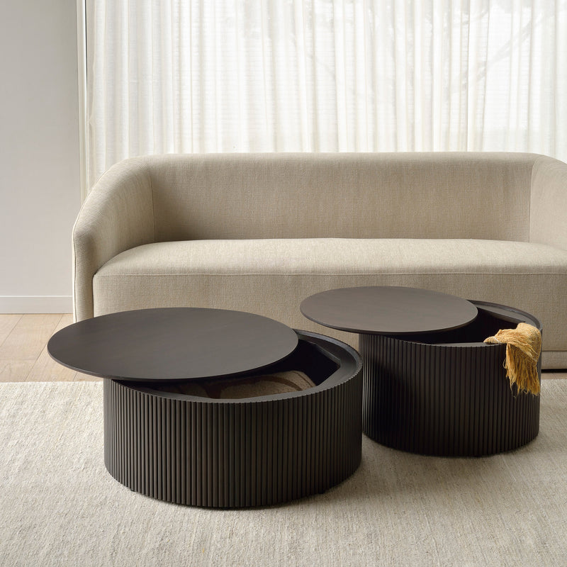 Roller Max Coffee Table | Mahogany Dark Brown - Large (80cm)