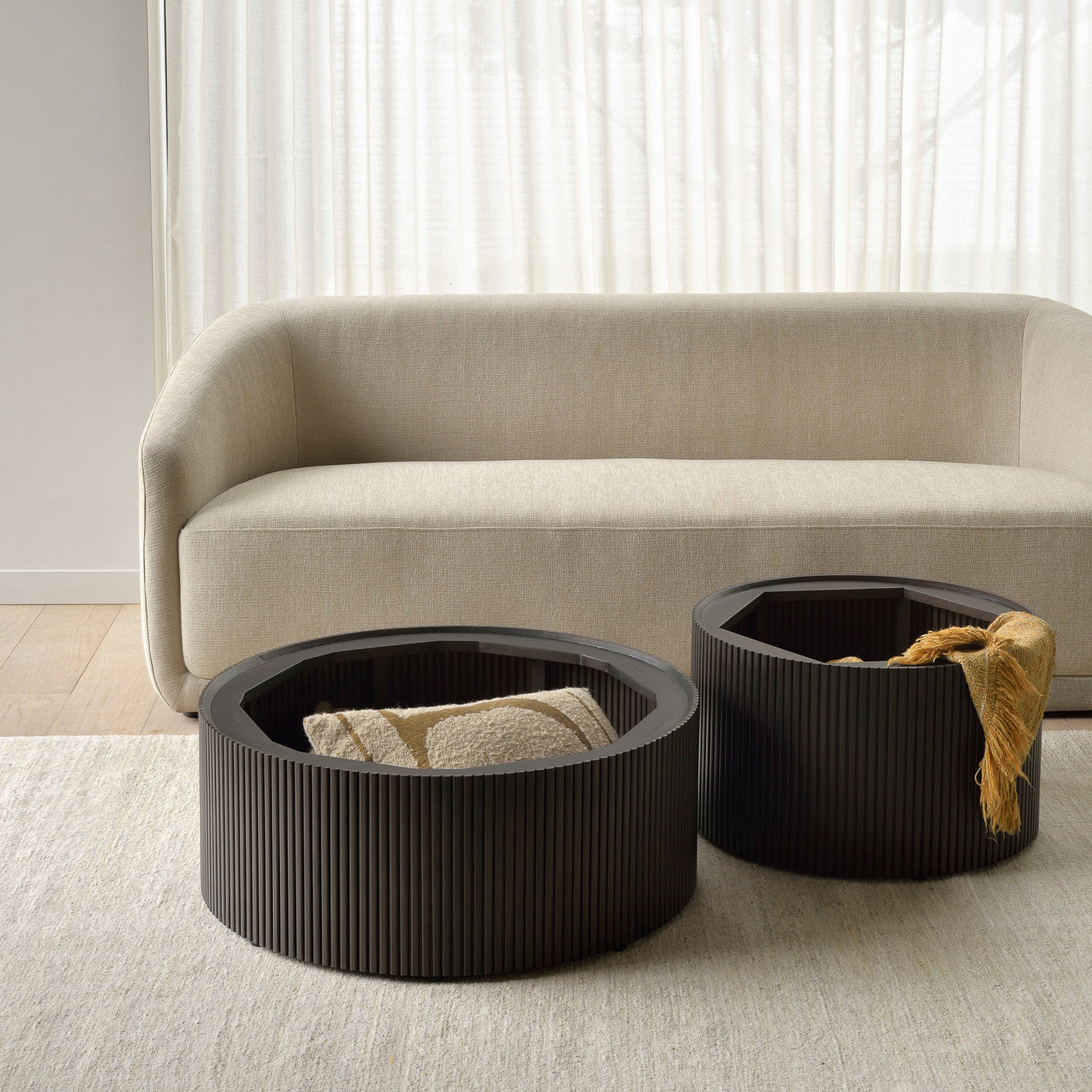 Roller Max Coffee Table | Mahogany Dark Brown - Medium (60cm