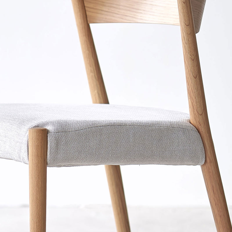 Ronda Fabric Dining Chair | Oak Frame - Pearl