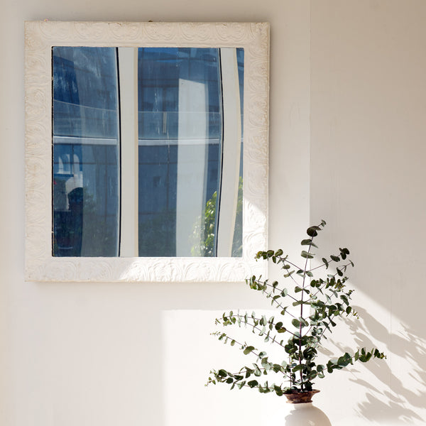 Ceiling Frame Mirror - Square White - Originals Furniture
