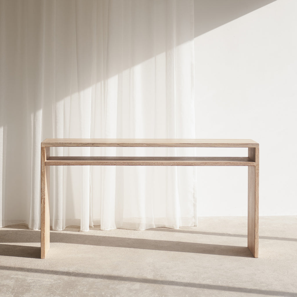 Java Console with Shelf | Teak - Whitewash – Originals Furniture