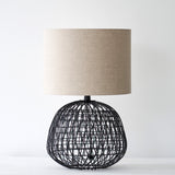 Metal Table Lamp $280 Linen Shade 