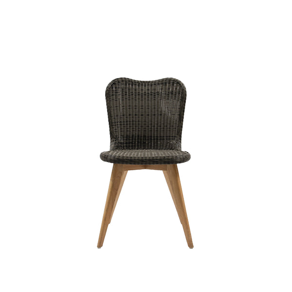 Lena Outdoor Dining Chair | Teak - Black