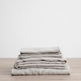 Linen Fitted Sheet Set | Smoke Grey - Originals Furniture