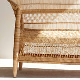 2 Seater African Malawi Armchair Natural