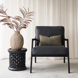 Nysse Leather Armchair | Coal