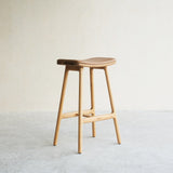 Odd Leather Counter Stool | Oak Frame - Pecan