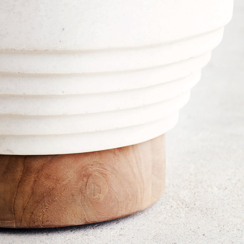Orbit Outdoor Side Table | Cream