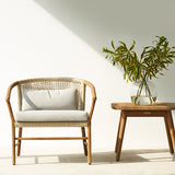 Icon Outdoor Lounge Chair Armchair in Beige Natural with Cushions from Originals Furniture Singapore