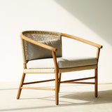 Icon Outdoor Lounge Chair Armchair in Beige Natural with Cushions from Originals Furniture Singapore