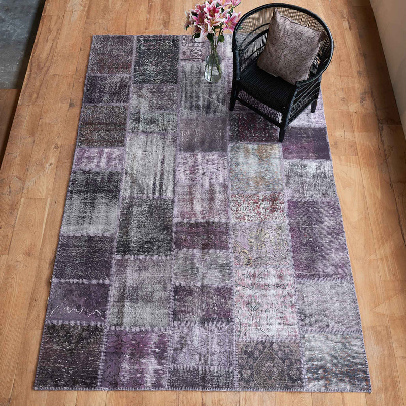 Patchwork Rug | Rustic Purple W206 x L309cm