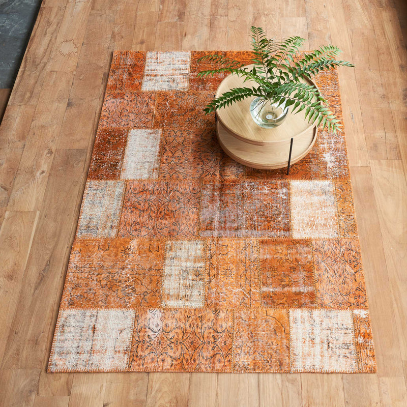 Patchwork Rug | Rustic Orange W143 x L276cm