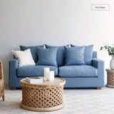 Blue Beccy Fabric Sofa 3 Seater