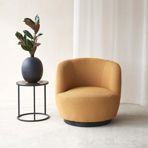 Shiloh Swivel Armchair | Ochre (82cm)