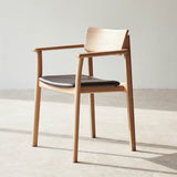 Poise Dining Chair with Arms | Oak Frame - Bespoke Leather