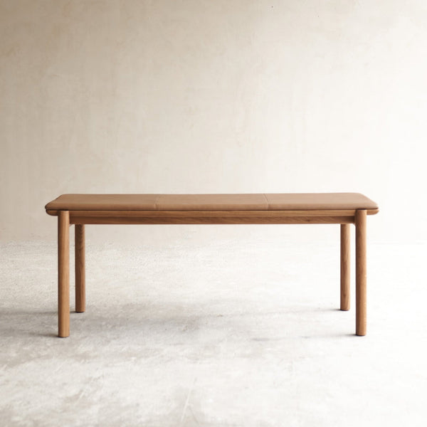 Folk Bench | Oak Frame - Pecan