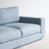 Sketch Hansen 3 Seater Fabric Sofa Modern and Minimalist in Dover Blue from Originals Furniture Singapore