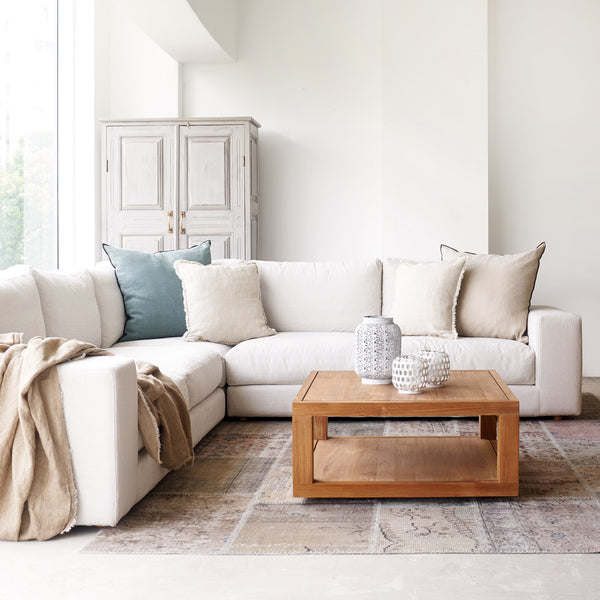 Sketch Hansen Corner Fabric Sofa in Pearl from Originals Furniture Singapore