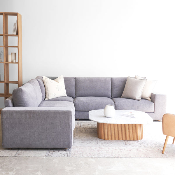Sketch Hansen Corner Fabric Sofa in Weathered Grey from Originals Furniture Singapore