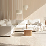 Island Modular Corner Fabric Sofa | Stonewash Optic White (320cm)