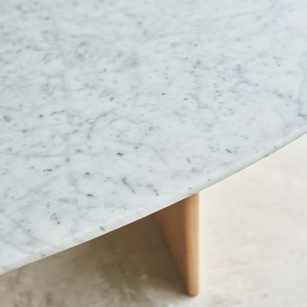 Kelly Dining Table | Marble with Oak Base (200cm)