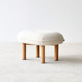 Portobello Fabric Foot Stool | Milk (60cm)