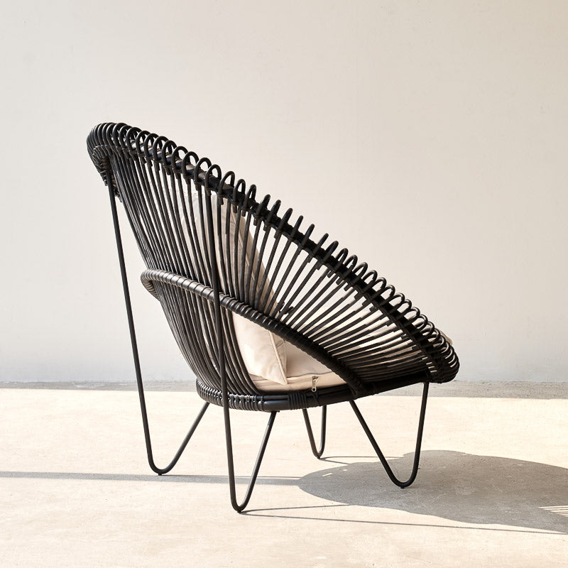 Vincent Sheppard Outdoor Cocoon Chair Roy Armchair Lounge in Black from Originals Furniture Singapore