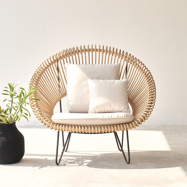 Vincent Sheppard Outdoor Cocoon Chair Roy Armchair Lounge in Natural from Originals Furniture Singapore