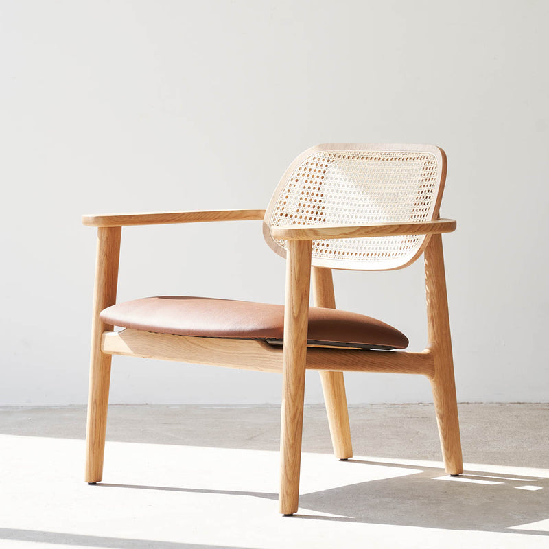 Titus Leather Armchair | Natural (70cm)