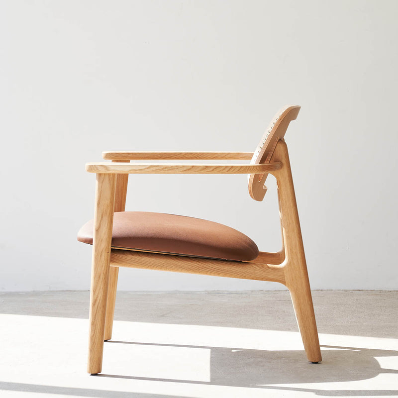 Titus Leather Armchair | Natural (70cm)