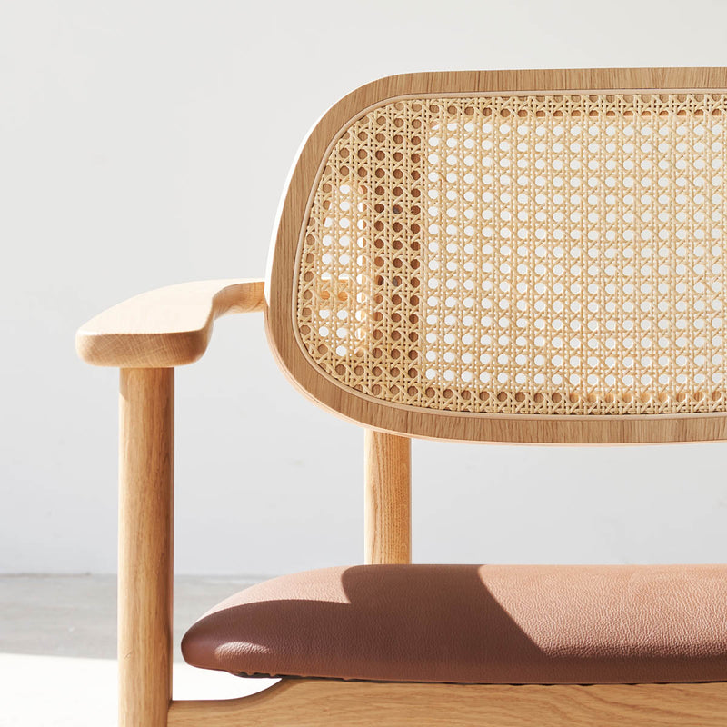 Titus Leather Armchair | Natural (70cm)