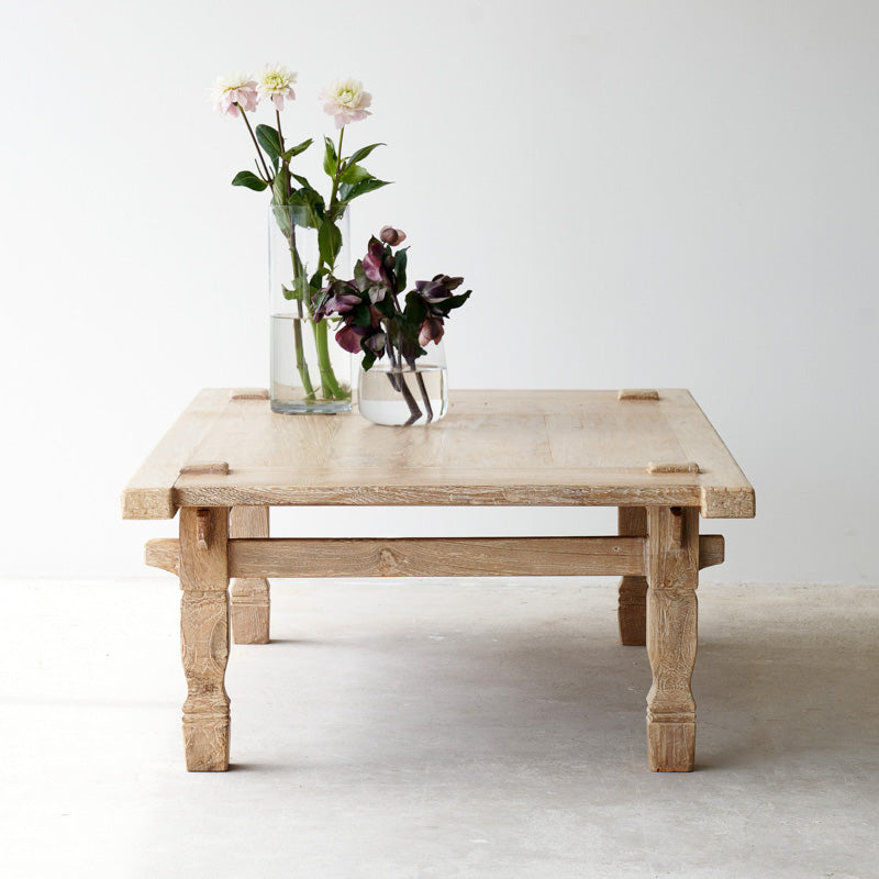 Weaving Coffee Table | Recycled - Whitewash (155cm)