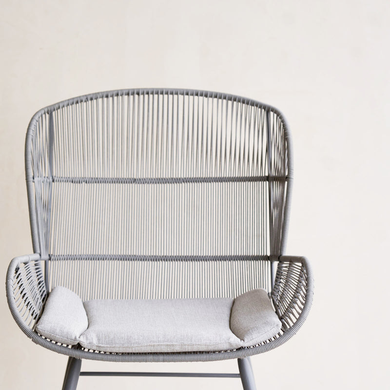 Rose Outdoor Dining Chair in Grey with Grey Cushion from Originals Furniture Singapore