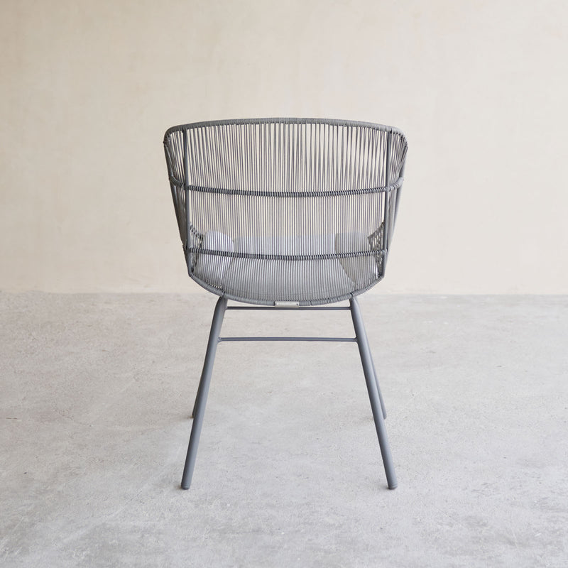Rose Outdoor Dining Chair in Grey with Grey Cushion from Originals Furniture Singapore