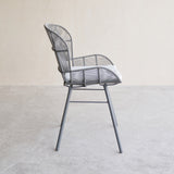 Rose Outdoor Dining Chair in Grey with White Cushion from Originals Furniture Singapore