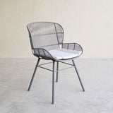 Rose Outdoor Dining Chair in Grey with White Cushion from Originals Furniture Singapore