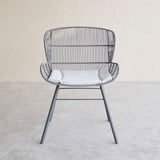 Rose Outdoor Dining Chair in Grey with White Cushion from Originals Furniture Singapore